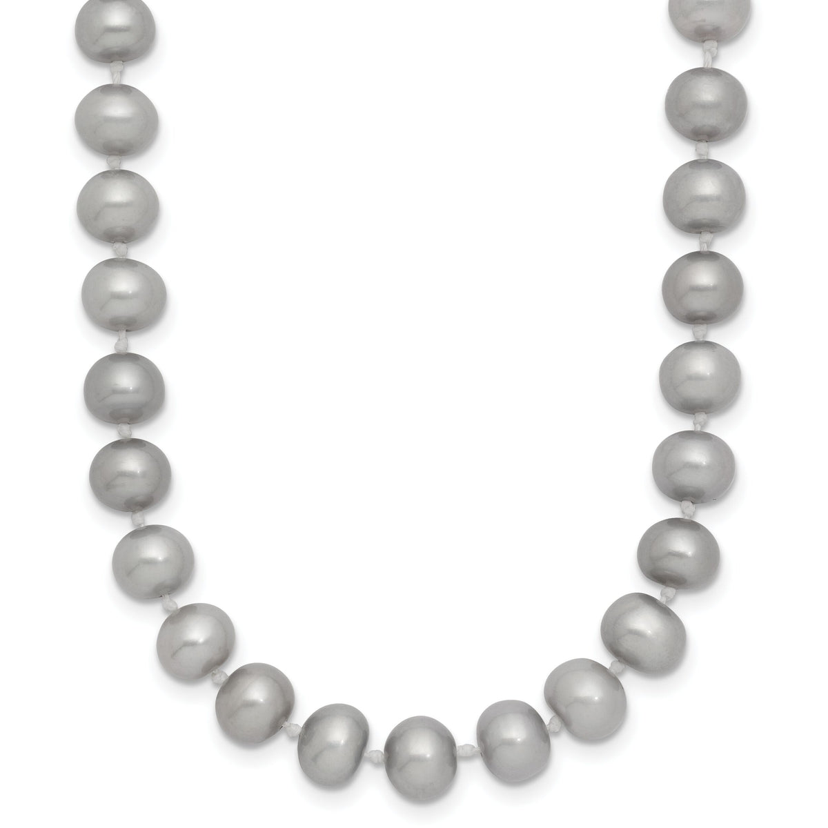 14K 6-7mm Near Round Grey FWC Pearl 16in Necklace-XF817-16