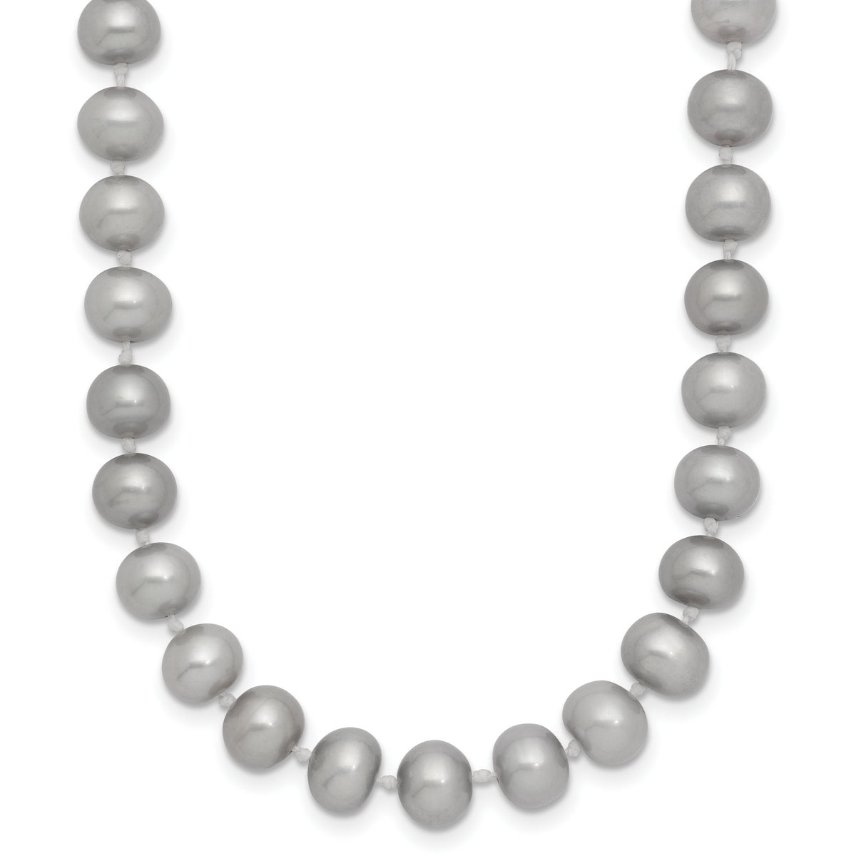 14K 6-7mm Near Round Grey FWC Pearl 18in Necklace-XF817-18