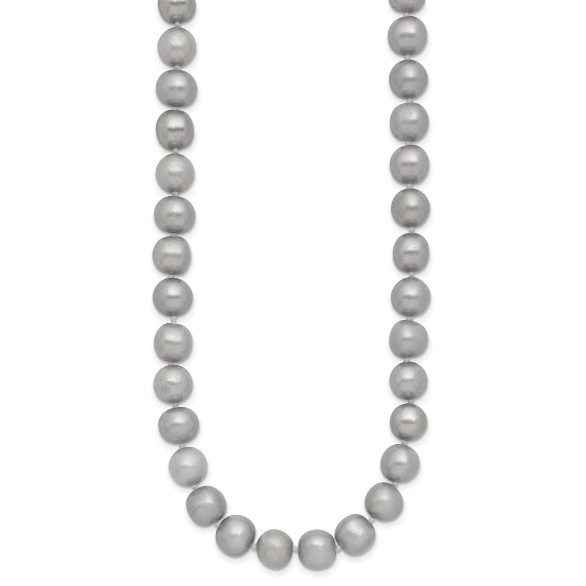 14K 8-9mm Near Round Grey FWC Pearl 20in Necklace-XF819-20