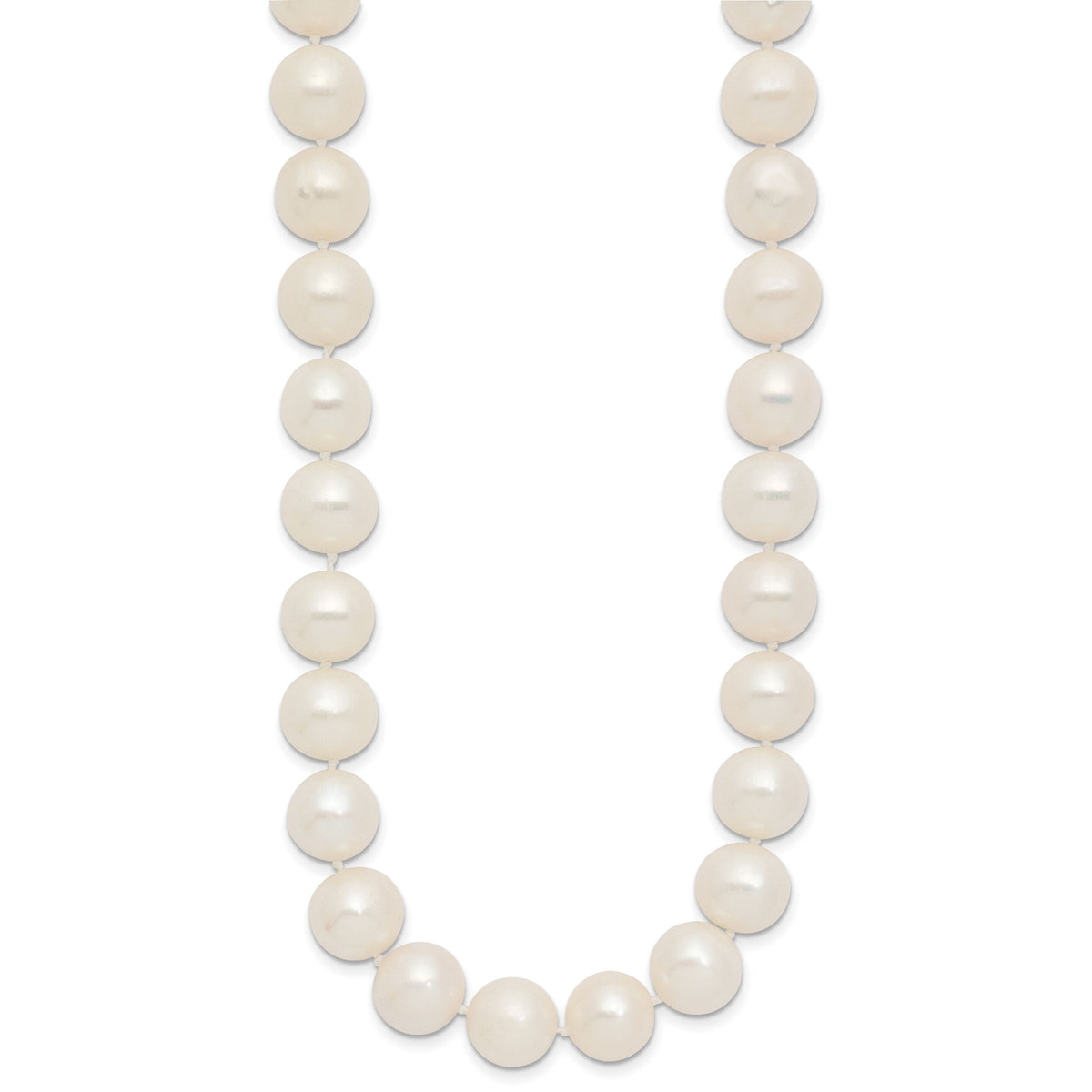 14k 10-11mm Near Rnd Wht Freshwater Cultured Pearl 18in Necklace-XF872-18