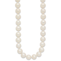 14k 10-11mm Near Rnd Wht Freshwater Cultured Pearl 18in Necklace-XF872-18