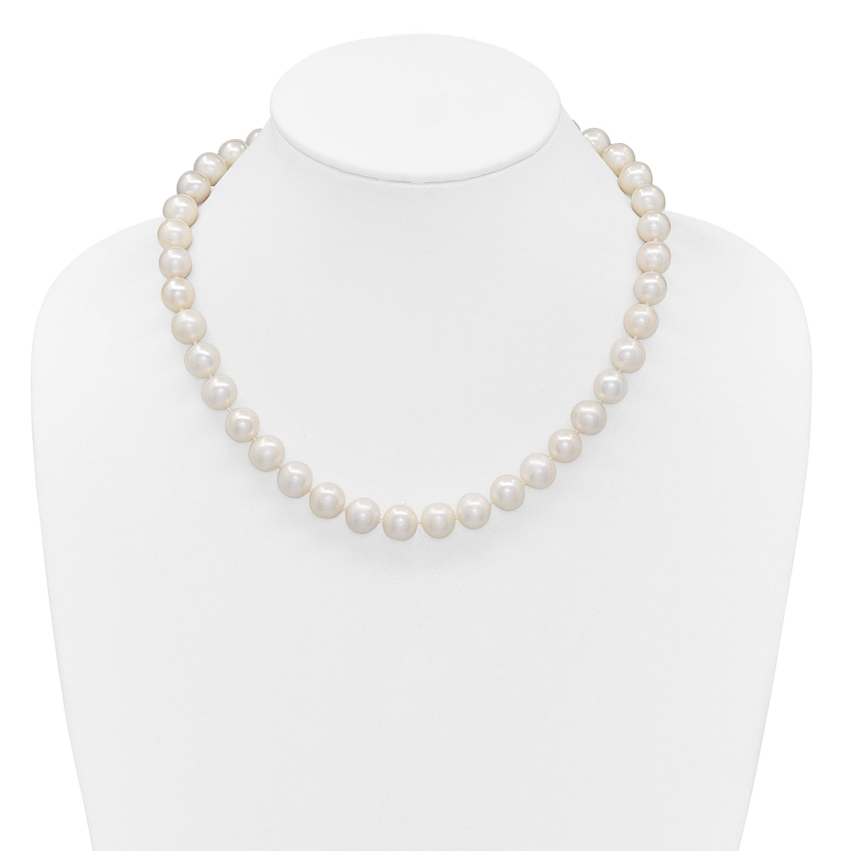 14k 10-11mm Near Rnd Wht Freshwater Cultured Pearl 18in Necklace-XF872-18