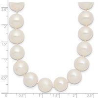 14k 10-11mm Near Rnd Wht Freshwater Cultured Pearl 18in Necklace-XF872-18