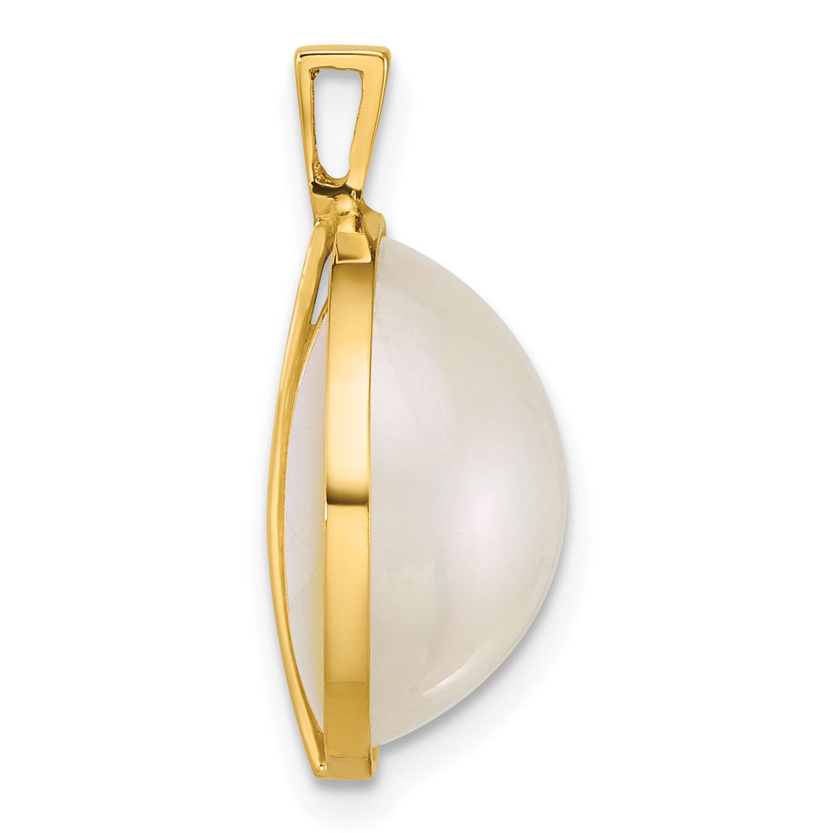 14k 14-15mm Saltwater Cultured Mabe Pearl Pendant-XF877