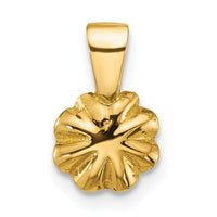 14k Polished 4-5mm Button FW Cultured Pearl Flower Pendant-XF882