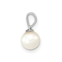 14k WG 5-6mm Round White Freshwater Cultured Pearl Pendant-XFW395