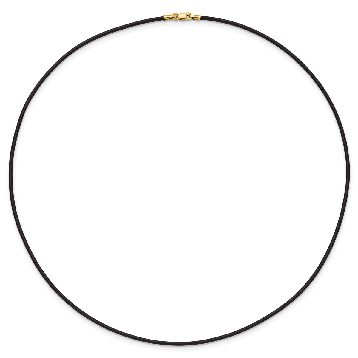 14k 1.5mm 20in Black Leather Cord Necklace-XG250-20