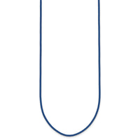 14k 1.5mm 18in Royal Blue Leather Cord Necklace-XG255-18