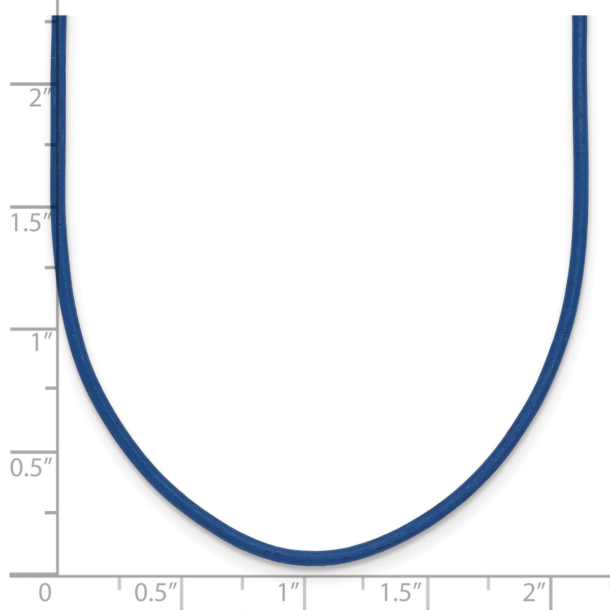 14k 1.6mm 16in Royal Blue Leather Cord Necklace-XG255-16