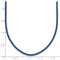 14k 1.6mm 16in Royal Blue Leather Cord Necklace-XG255-16
