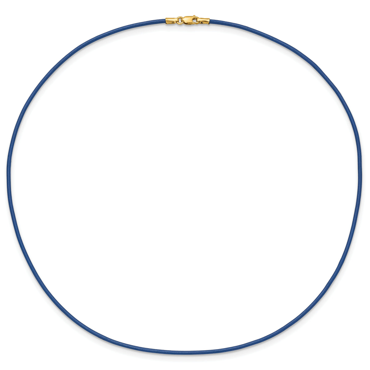 14k 1.6mm 16in Royal Blue Leather Cord Necklace-XG255-16