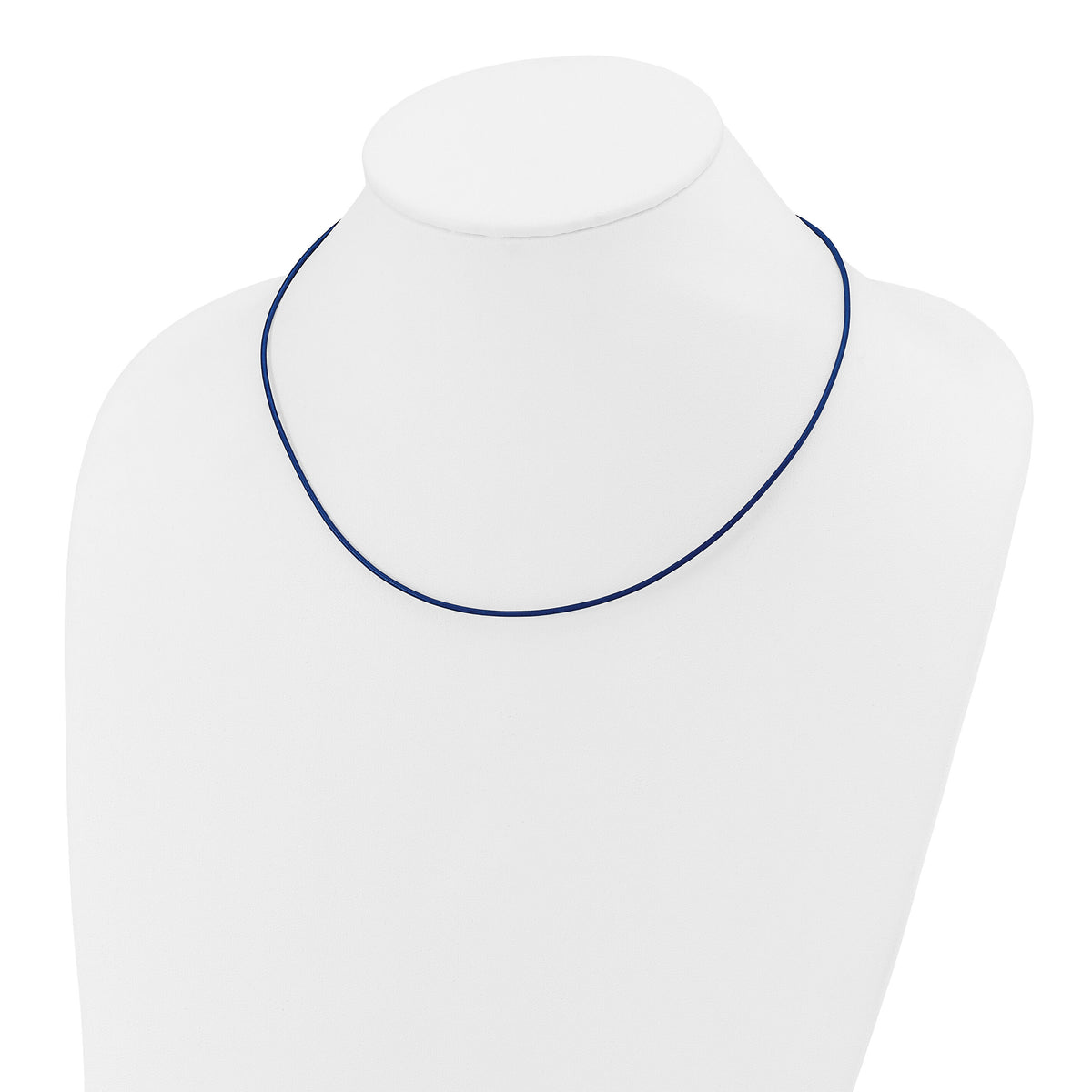 14k 1.5mm 18in Royal Blue Leather Cord Necklace-XG255-18