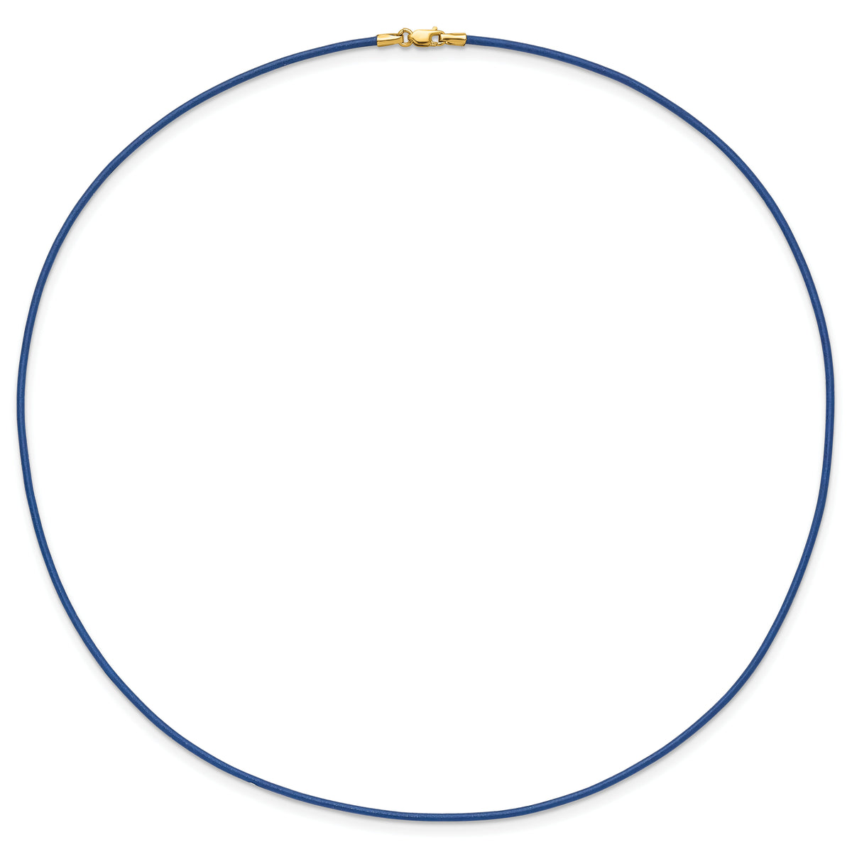 14k 1.5mm 18in Royal Blue Leather Cord Necklace-XG255-18