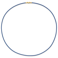14k 1.5mm 18in Royal Blue Leather Cord Necklace-XG255-18