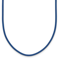14k 1.6mm 16in Royal Blue Leather Cord Necklace-XG255-16