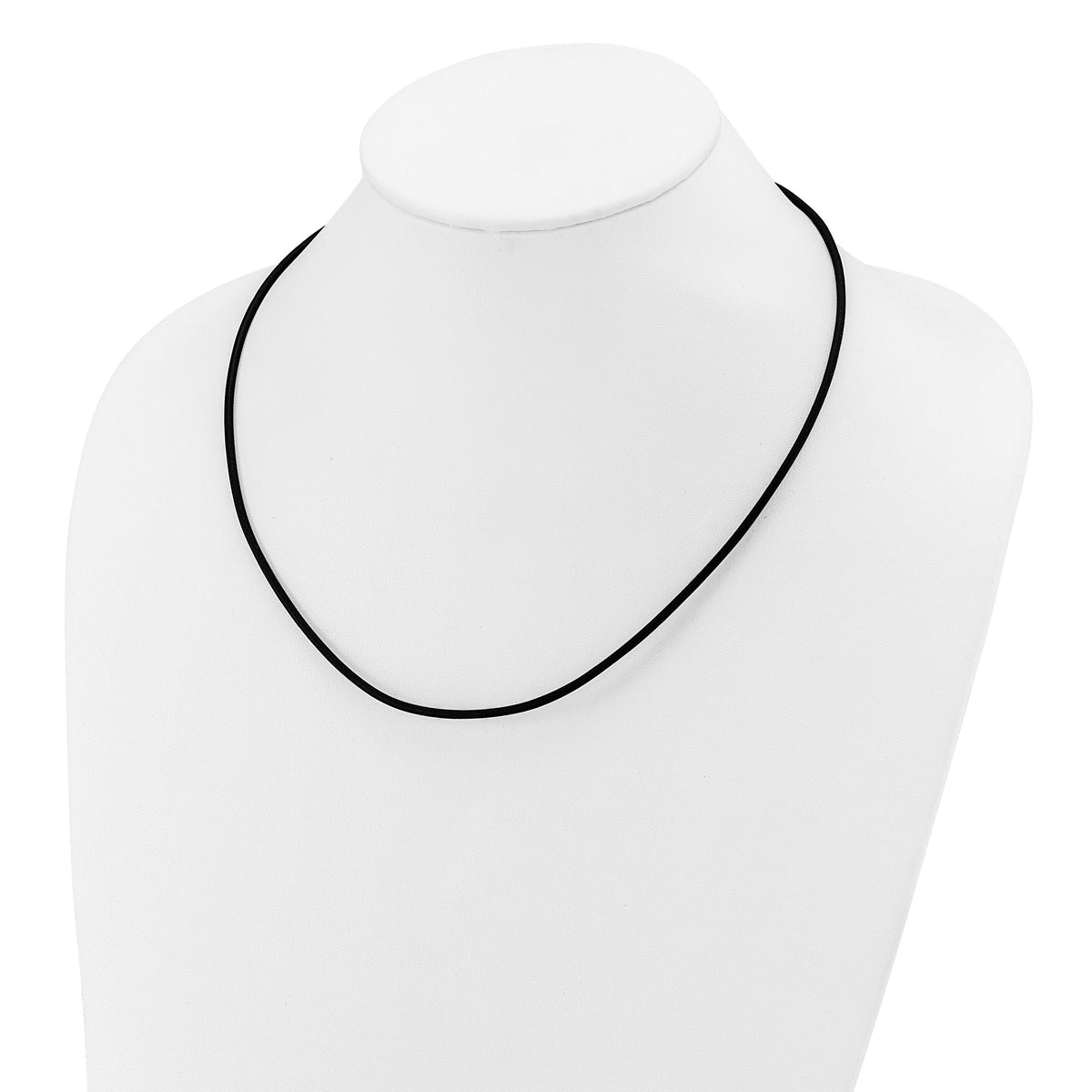 14k 2mm 20in Black Leather Cord Necklace-XG260-20