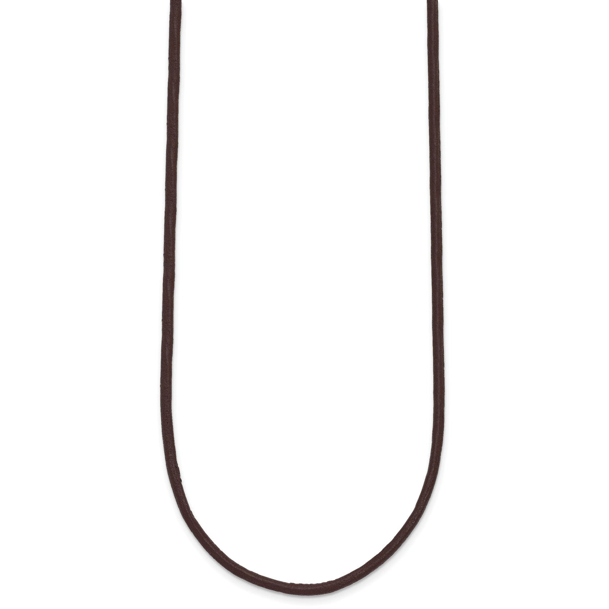 14k 2mm 16in Brown Leather Cord Necklace-XG262-16