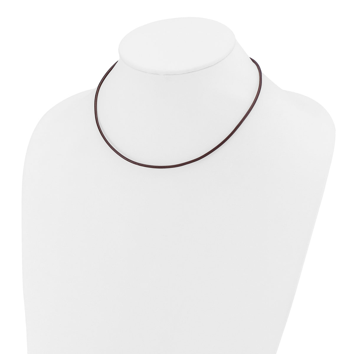 14k 2mm 16in Brown Leather Cord Necklace-XG262-16