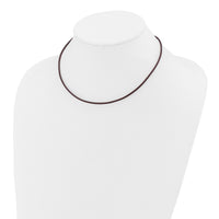 14k 2mm 16in Brown Leather Cord Necklace-XG262-16