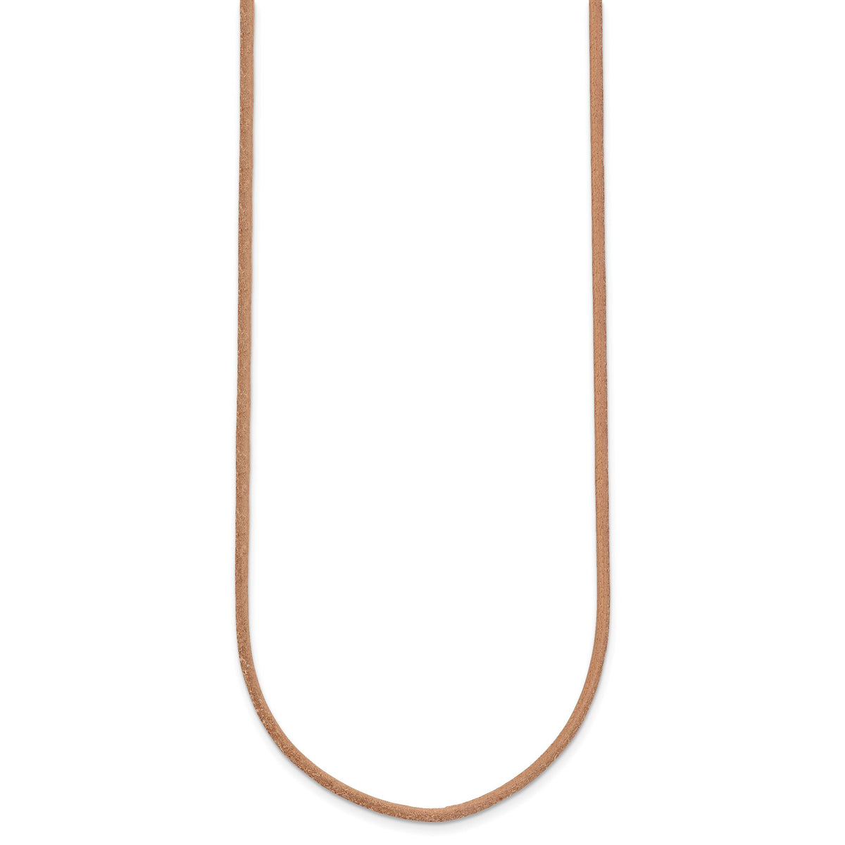 14k 2mm 18in Natural Leather Cord Necklace-XG263-18