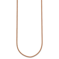 14k 2mm 18in Natural Leather Cord Necklace-XG263-18