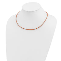 14k 2mm 18in Natural Leather Cord Necklace-XG263-18