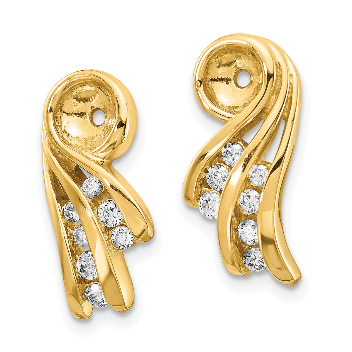 14k AA Fancy Diamond Earring Jacket-XJ27AA