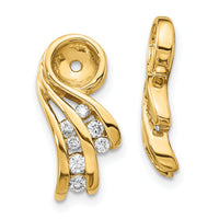 14k AA Fancy Diamond Earring Jacket-XJ27AA