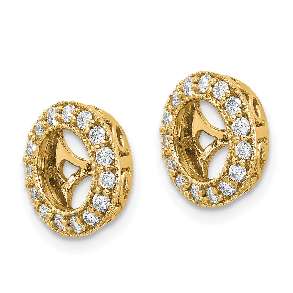 14k A Diamond Earring Jacket-XJ34A