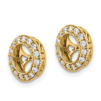 14k A Diamond Earring Jacket-XJ34A