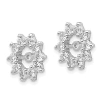 14k White Gold A Fancy Diamond Earring Jacket-XJ46WA