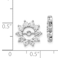 14k White Gold A Fancy Diamond Earring Jacket-XJ46WA