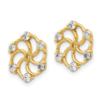 14k AA Diamond Earring Jacket-XJ5AA