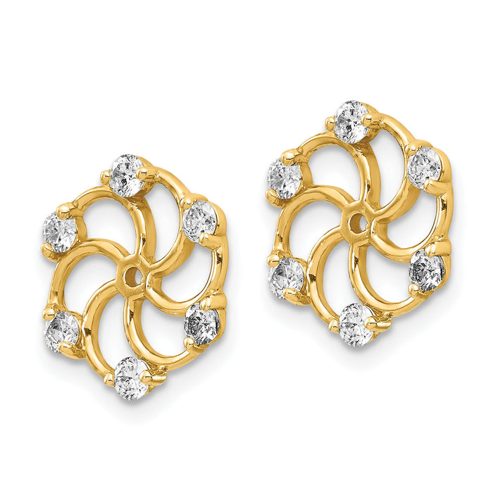 14k AA Diamond Earring Jacket-XJ5AA