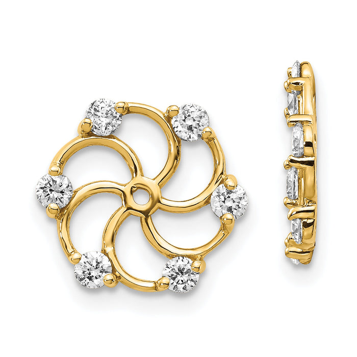 14k AA Diamond Earring Jacket-XJ5AA