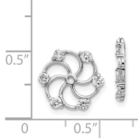14k White Gold AA Diamond Earring Jackets-XJ5WAA
