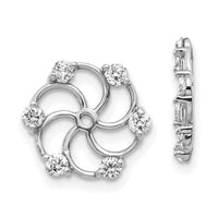 14k White Gold AA Diamond Earring Jackets-XJ5WAA