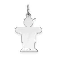 14k White Gold Kid Charm-XK1091W