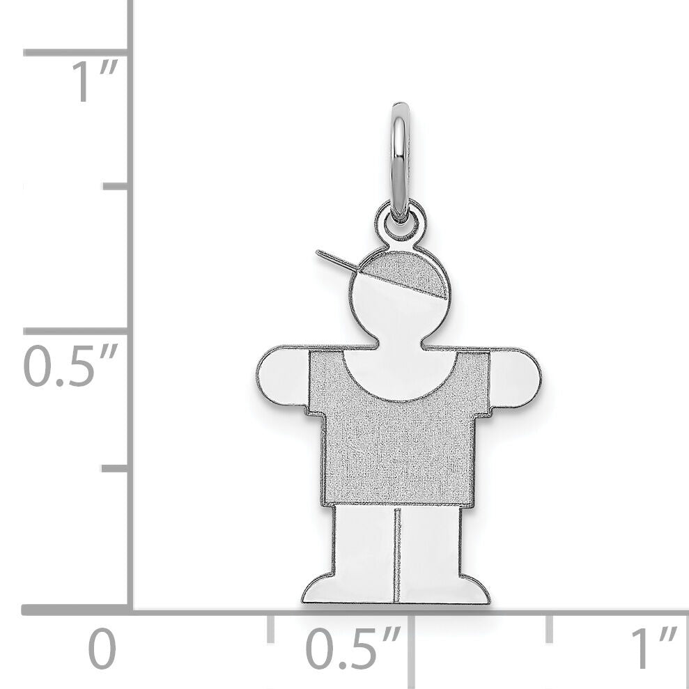 14k White Gold Kid Charm-XK1091W