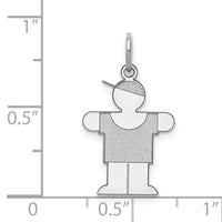 14k White Gold Kid Charm-XK1091W