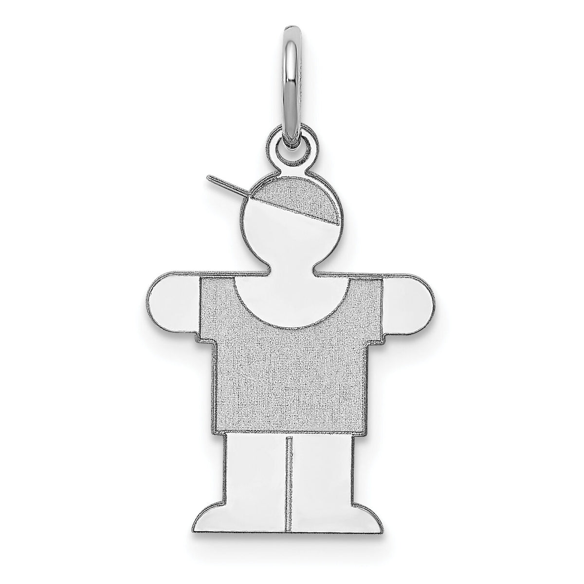 14k White Gold Kid Charm-XK1091W