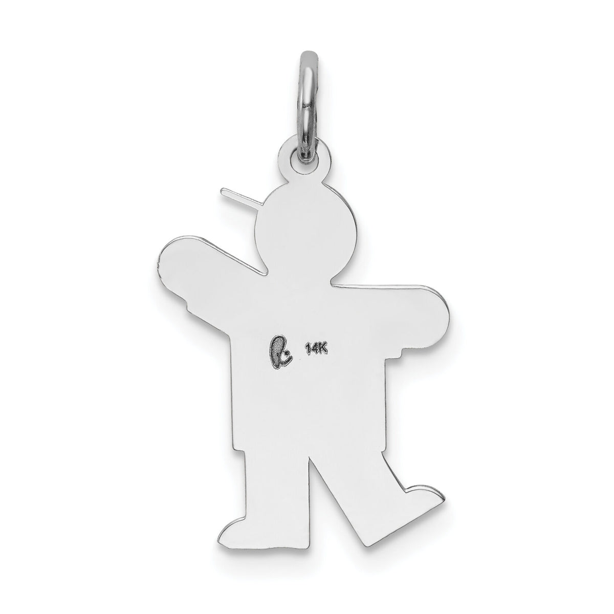 14k White Gold Kid Charm-XK1092W