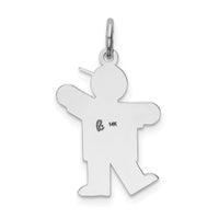 14k White Gold Kid Charm-XK1092W