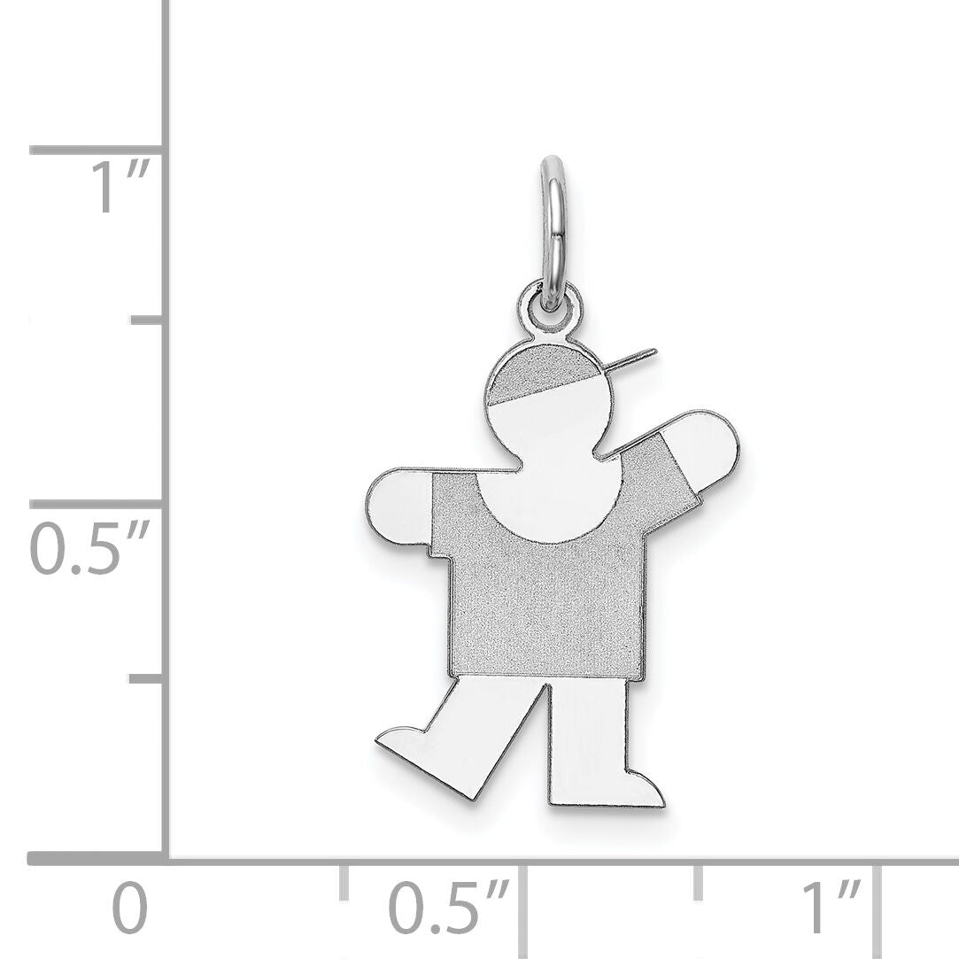 14k White Gold Kid Charm-XK1092W