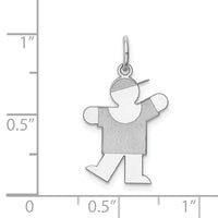 14k White Gold Kid Charm-XK1092W
