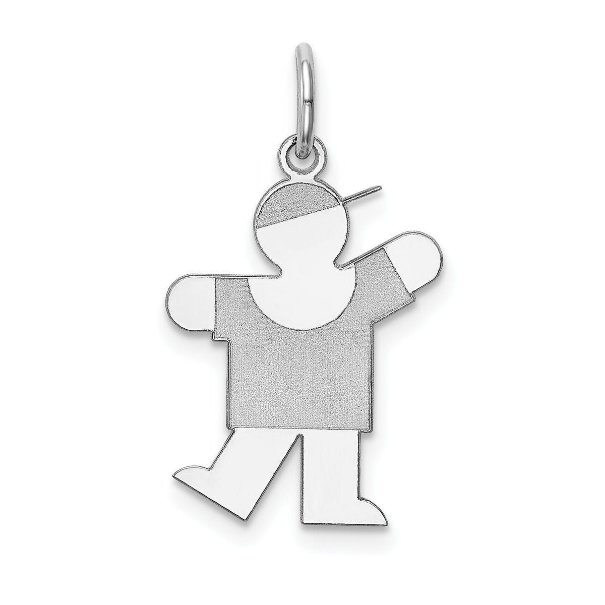 14k White Gold Kid Charm-XK1092W