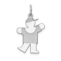 14k White Gold Kid Charm-XK1092W