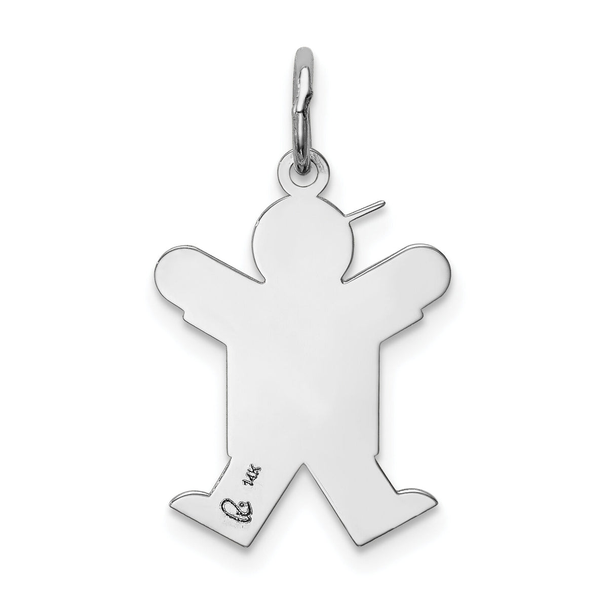 14k White Gold Kid Charm-XK1093W