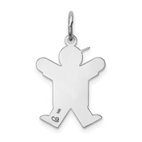 14k White Gold Kid Charm-XK1093W