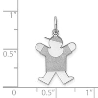 14k White Gold Kid Charm-XK1093W